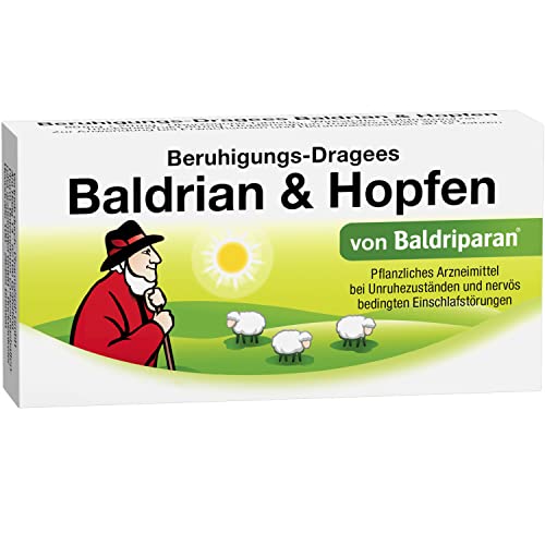 Baldriparan Beruhigungs-Dragees Baldrian & Hopfen – Pflanzliches Arzneimittel zur Beruhigung – mit Baldrianwurzel- und Hopfenzapfenextrakt – 120 Dragees