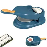2 in 1 Dumpling Maker, Teigtaschen Maker, Knödelmaschine, Teigtaschen Hautmacher, Lazy Jiaozi Skin Maker, Knödelformdruck, Knödel Skin Maker, Knödel Formen, Für Haushalt Küche(Blau)