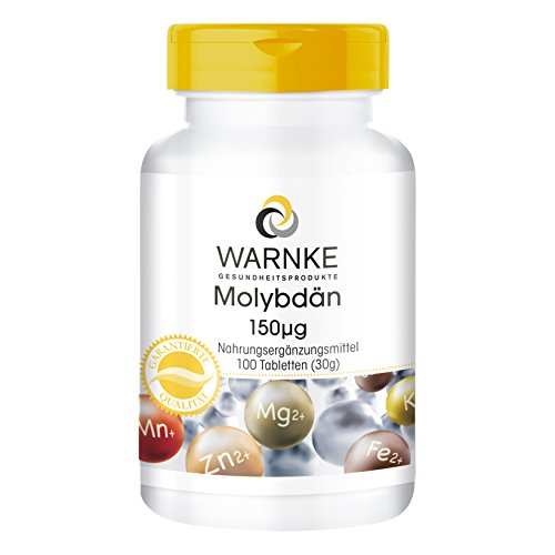 Molybdän 150µg - 100 Tabletten - vegan - essentielles Spurenelement | Warnke Vitalstoffe - Deutsche Apothekenqualität