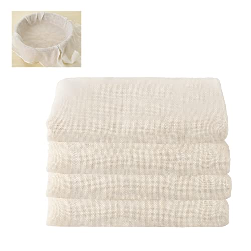 4 Stück Passiertuch, 50 x 50 cm Käsetuch Waschbares Mulltuch, Filtertuch Wiederverwendbar zum Sieben von Saft Käse Tee Nussmilch Suppe Joghurt Tofu