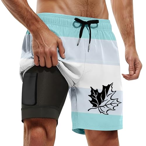 Generisch Schwimmhose Badehose Herren Schnelltrocknend Oversize Badeshorts Männer Kurzen Strandhose mit Farbverlauf Hawaii Schwimmhose Sommer Sporthose