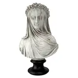 Design Toscano die verschleierte Jungfrau Büstenstatue, Maße: 22,8 cm x15,2 cm x35,5 cm