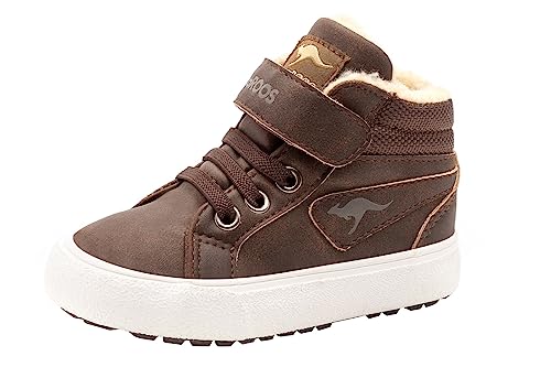 KangaROOS KaVu III Unisex Baby Sneaker, Braun (Dark Brown/Sand 343), 26 EU