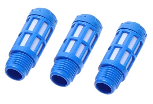 Pneumatik Schalldämpfer 1/4" aus Kunststoff 3er Set Industriequalität (3, Kunststoff 1/4")