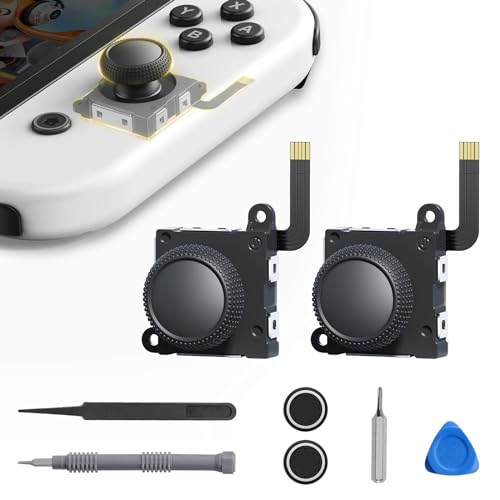 JINGDU Switch Joystick Ersatz-Set, Hall Joystick kompatibel mit Switch/Switch OLED/Switch Lite, Switch Controller Daumenstab Reparaturwerkzeug-Set (2 Stück)