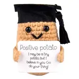 FOHYLOY Glücksbringer Positive Potato, Glücksbringer Prüfung Abi 2024 Geschenke, Pocket Hug Positive Kartoffel, Bachelor Graduation Geschenk Mutmacher Geschenk Abschiedsgeschenk für Männer Frauen