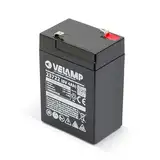 Velamp 23722 Wiederaufladbare Bleibatterie, Faston-Anschlüsse, 6 V, 4 Ah, Einzelpack