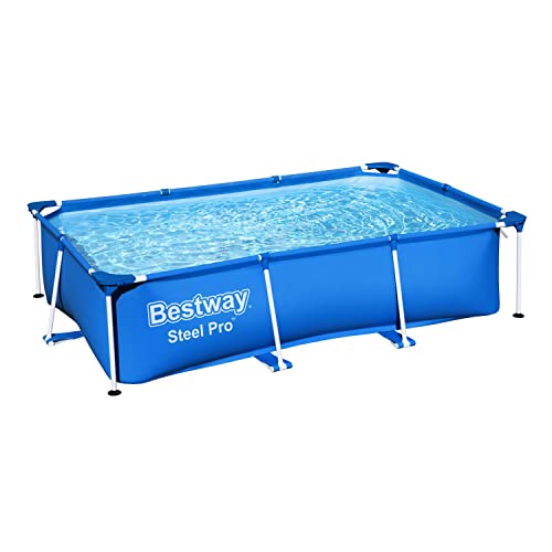 Bestway Steel Pro Frame Pool ohne Pumpe 259 x 170 x 61 cm, blau, eckig