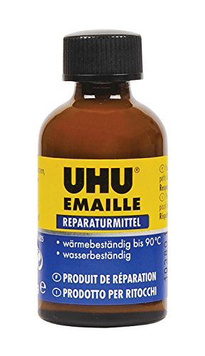 UHU EMAILLE, Weißes Reparaturmittel für Beschichtungen aus Emaille und Lack, 23 g