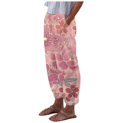 Pantalones para Mujer Jeans, professionelle Kleidung, Motorrad, Jogger, Baumwolle, Reisen, Büro, schmale Passform, Basketball, Yoga, Fahrrad, Reiten, Strand, zierliche Hose, hot pink, L