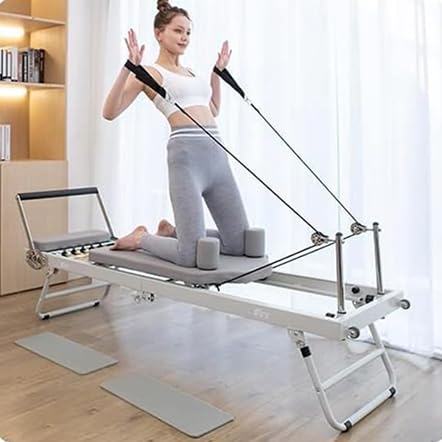 ZUOZHE Faltbare Pilates Reformer, Pilates Reformer Gerät Foldable Pilates Reformer Maschine Ausrüstung für Home Workouts,Tragbare Reformer Pilates Maschine für Home Gym