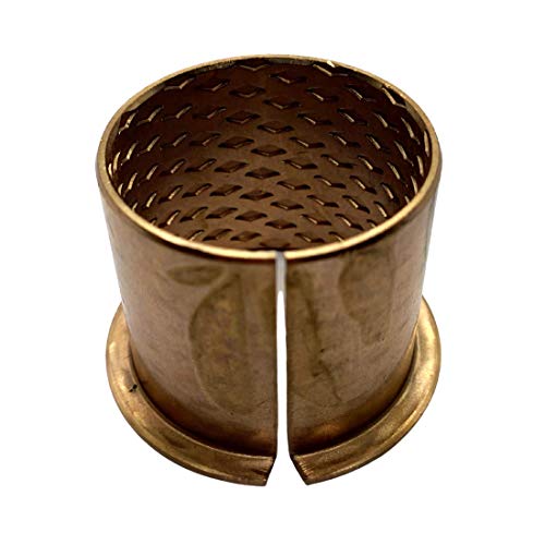 Bundbuchse 40mm x 44mm x 25mm Bund: 50mm x 2mm | Gleitlager aus Bronze mit Innenschmierung (schmiertaschen) | Bronze-Gleitlager 40x44x25 mit Bund 50x2 | BRONZE - CuSn8 | 1 Stück