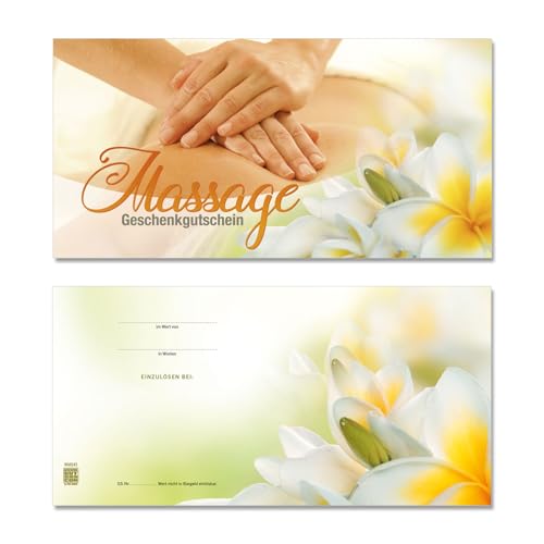 GESCHENKGUTSCHEINcom by POS-HAUER. 10 Gutscheine, blanko zum selber Ausfüllen. Für Massagepraxis Massage Massageinstitut.