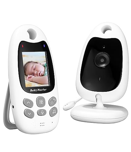 Zawaer Babyphone, Babyphone Mit Kamera, Video Baby Monitor Kamera Und Audio Babyphone Mit Vox Funktion, Babyphon Kamera Tragbares Mit 2,4 Ghz Gegensprechfunktion, Nachtsicht, Temperaturüberwachung.