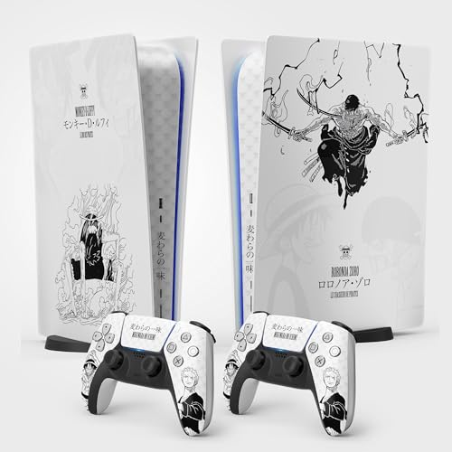 PS5 Skin Gear 1 Sticker, Aufkleber für Playstation 5, Konsole und Controller, Digital Standard Edition, Gear 1 PS5 Skin (2 Controller)