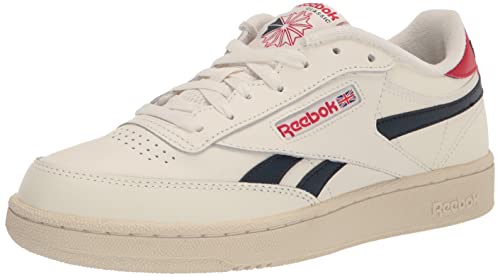 Reebok Club MEMT Txtl Damen-Sneaker, Kreide/Vector Navy/Vector Red, 10.5 Women/9 Men