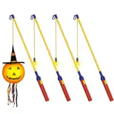 EasyAcc 4er Elektrischer Laternenstab LED DIY Aufkleber Laternenstab 40cm für St Martin Laterne Kinder Stab Laternenumzüge Halloween Zauberstäbe Party