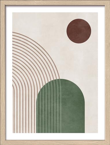 Pro-Art gerahmtes Wandbild Slim Scandic Geometrical Green Art I, 42,5x32,5 cm