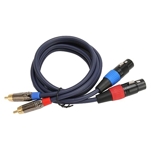 Double XLR -Kabel für, Double XLR Female für Männliches Kabel Doppel, 24K Gold Baded Stecker, HiFi 4N OFC - Geräte (3meter / 9,8ft)