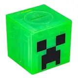 Minecraft Creeper Maze Safe - Offiziell Lizenziertes Sparschwein, Labyrinth lösen, um Geld freizuschalten, Sammlerartikel mit dekorativen Aufklebern, Geschenk für Gamer, Grün