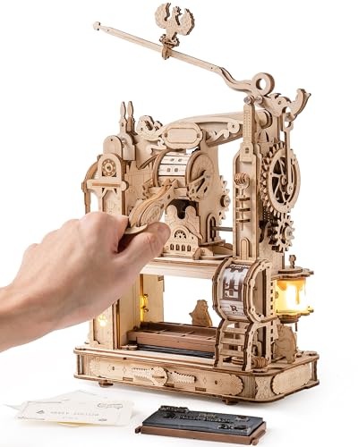 ROKR Printing Press 3D Holzpuzzle Erwachsene-Druckmaschine Modell Geschenk für Konstrukteure Männer Frauen(LK602)