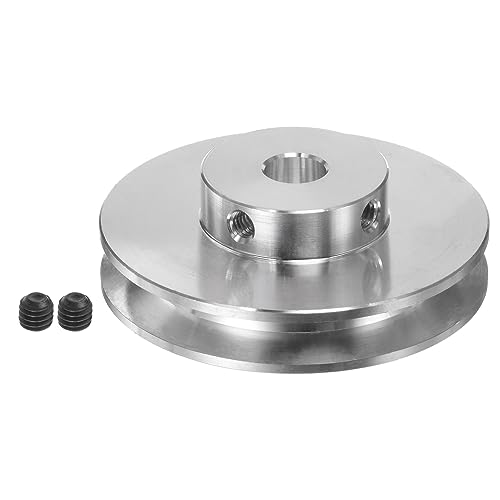 QUARKZMAN V-Typ Umlenkrolle 8mm Bohrung 50mm Außendurchm. Einzeln Rille Aluminum Legierung für 3-5MM PU Runde Gürtel Motor Welle Bohrgerät