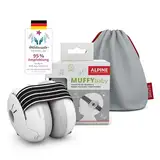 Alpine Muffy Baby - Gehörschutz für Babys - Verstellbares ANTI-SLIP-Kopfband bis 36 Monate - In Deutschland auf Sicherheit getestet - Lärmschutz Kopfhörer verhindert Gehörschäden - Schwarz