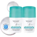 VICHY Anti-Transpirant Roll-On für Männer und Frauen, Für empfindliche Haut, Wirkung für 48 Stunden, Mit Thermalwasser, Bei starker Hitze und sportlicher Betätigung, Dermo Tolerance, 2 x 50 ml