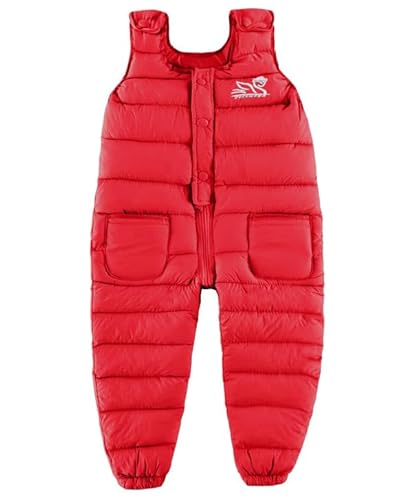 ESORNUG Daunenhose Baby Junge Kinder Outdoor Wasserdicht Warme Winter Schneehose Thermohose Winter Hose Strampelhose Daunen Hose Skihose