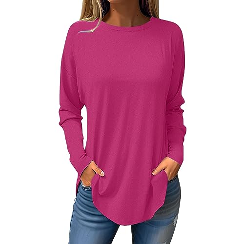 Damen Langarmshirt Longshirt Damen Kurzarm Oversized Tshirt Damen Langarmshirt Damen Sport Schwarze Shirts Damen Sportshirt Damen Langarm T-Shirt Damen Weiß Weiße Tshirts