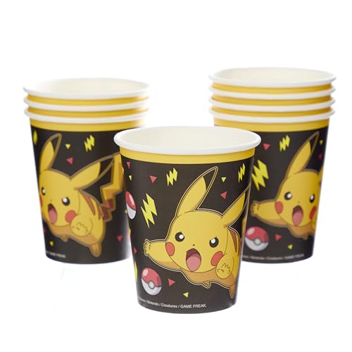 amscan 9917106-66 Pokémon Pappbecher für Kindergeburtstag, 8 Stück