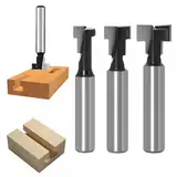 3 GrößEn T Nut FräSer,Legierter Kohlenstoffstahl NutfräSer,T Shirt Holzbearbeitung FräSer,FräSer FüR OberfräSe Bohrer,FüR Router-Holzbearbeitung,Holzbearbeitungswerkzeug-Bohrer,Schlitzmaschine