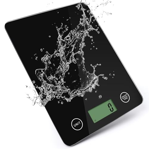 Küchenwaage Digital 5kg, elektronische Multifunktionsküchenwaage, Lcd Display, feinwaage Abstellautomatik mit 6 Maßeinheit, Tara Funktion, Touch-Taste, 1g Genaue
