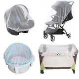 Chaies Mückennetz für Baby, Kinderwagen-Netzabdeckung - Dehnbares Kinderwagennetz Kinderwagennetzabdeckung - Mehrzweck-Kinderwagennetz, Kinderwagennetz für Kinderwagen, Babyautositz, Kinderbett