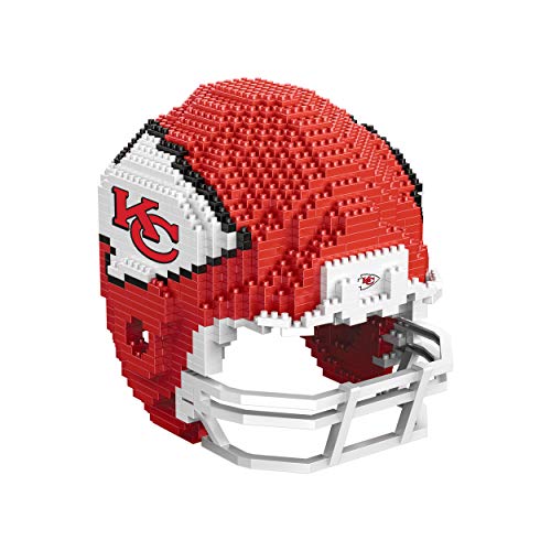 FOCO Offizielles Lizenzprodukt NFL BRXLZ-Steine 3D-Replik-Helm Bau-Set (Kansas City Chiefs)