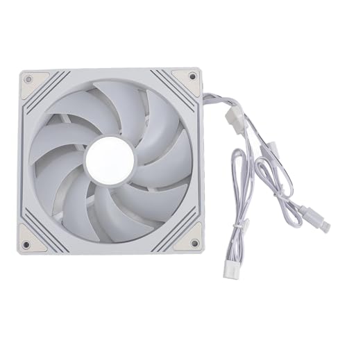 TOPINCN Silent Argb -Gehäusefilter mit 3 -Pin Beleuchtungsschnittstelle, 47,2cfm Luftstrom, Enthält 4 Schrauben Zur Einfachen Installation, Ideal für Computergeschäfte (Normales Weiß)