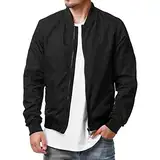 SRZYMJ Mantel Herren Kurz Winterjacke Ohne Kapuze Übergangsjacke Outdoorjacke Atmungsaktiv Jacke Schwarz Baumwolle Softshelljacke Steppweste Funktionsjacke Parka Sportjacke Freizeitjacke