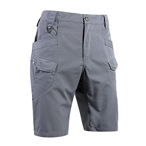 Hehiy Cargo Shorts Herren Baumwolle Einfarbig Cargohose Herren Kurz mit Taschen Sommer Herren Cargo Shorts Outdoorhose Herren Kurz Activewear-Shorts FüR Herren