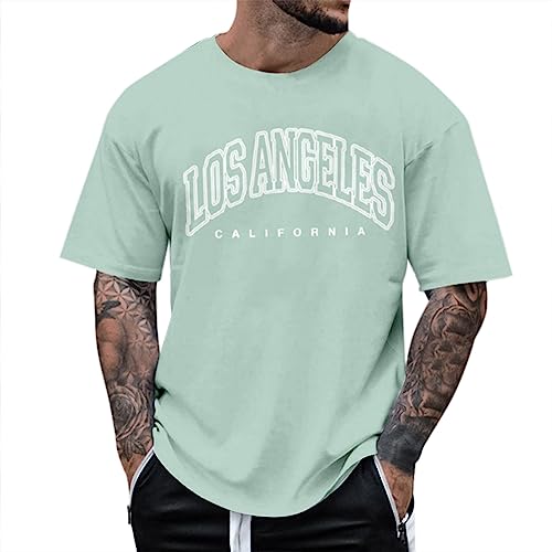 Generisch T-Shirt Herren Sommer mit Rundhals-Ausschnitt, Regular Fit Herren-T-Shirt aus 100% Baumwolle, Basic Männer T-Shirt, Casual Mens T-Shirt Tshirt Weiß Herren V Ausschnitt