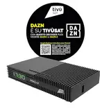 DIGIQUEST Tivùsat Ti9, DVB-S2 Decoder, selbstinstalliert, 2-in-1-Fernbedienung, Tivùsat Smartcard inklusive, HDR, Aufnahmefunktion aktivierbar, SOS-Taste, Gerät für die Kanäle DAZN 1 und 2