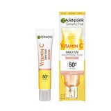 Garnier Vitamin C Sonnenschutzcreme, LSF 50+, Schützt und korriegiert Schäden durch die Sonne, Gleicht den Hautton aus, Für Gesicht & Hals, Vegan, Für alle Hauttypen, Daily UV Glow, 40 ml