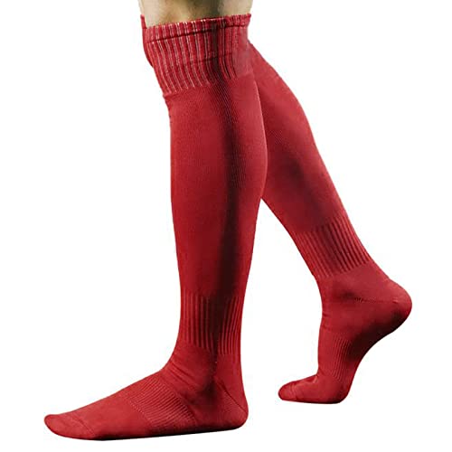 QWUVEDS Fußball hoch Männer Fußball Baseball Sport lange Kniestrümpfe über Socken Socken Faultier Socken