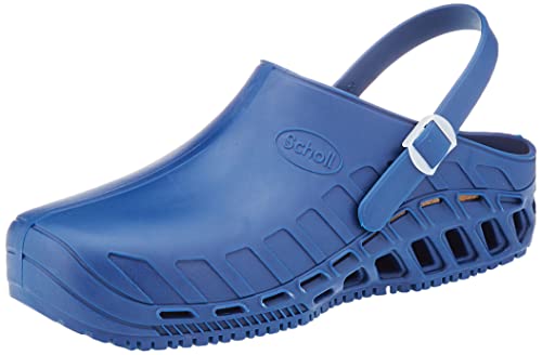 Scholl Clog Evo - Hochleistungs-Sanitär-Clogs für Damen und Herren - Ultraleicht, Bequem und Atmungsaktiv, mit Rutschfester Sohle, Herausnehmbarer Memory-Einlegesohle und Drehbarem Riemen