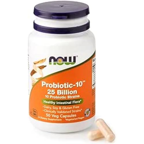 NOW Probiotic-10™ 25 Billion (10 Strains) 50 Veg Capsules (RR) (DF)