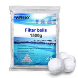 VAZILLIO Pool Filterbälle Entspricht 55 kg Filtersand 1500g Extra langlebige Filter Balls für Pool Sandfilter, Schwimmbad, Filterpumpe，Sandfilteranlage (1500, Gramm)