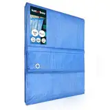 KOTARBAU® Gewebeplane 5x6 m Blau 75g/m2 Abdeckplane Verstärkten Ösen Schutzplane Bauplane Wasserdicht Reißfest Industrieplane Jede Wetterlage