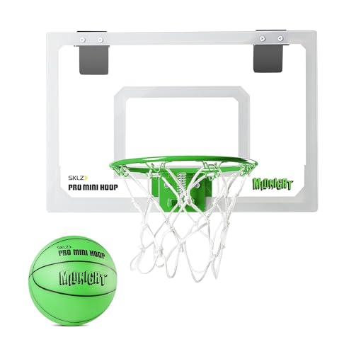 SKLZ 1715 Unisex Adult, Youth and Child Basketballkorb Pro Mini Hoop Midnight, schwarz/gelb, One Size, Standard (18" x 12")