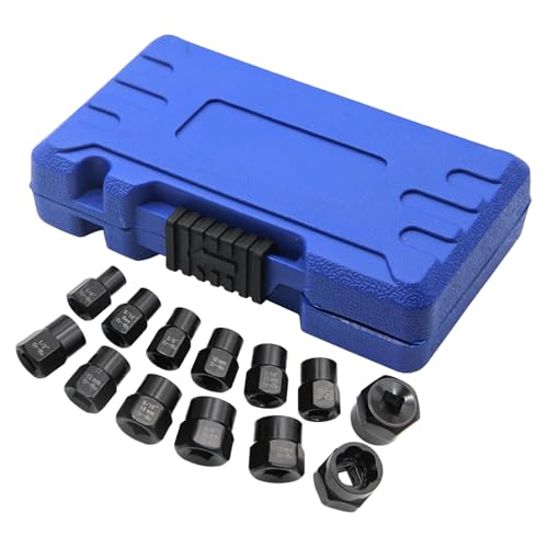 Bolt Extractor Kit - Extraktionswerkzeugsatz Mit Speicherhülle | Präzise Entfernungsinstrumente Nicht -Schlupf -ergonomisches Design Für Die Induktion Von Abflussachse Für Mechanische Autogeschäfte