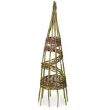 WEIDENPROFI Rankpyramide, Rankobelisk aus Weide, Größe (ØxH): 30 x 100 cm