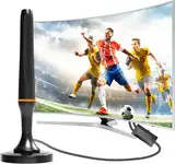 DVB-T2-Antenne, dvbt2 antenne mit verstärker innen,Fernsehkanäle mit hoher Definition und VHF/UHF/DAB-Signalen, die für alle Fernsehgeräte geeignet sind